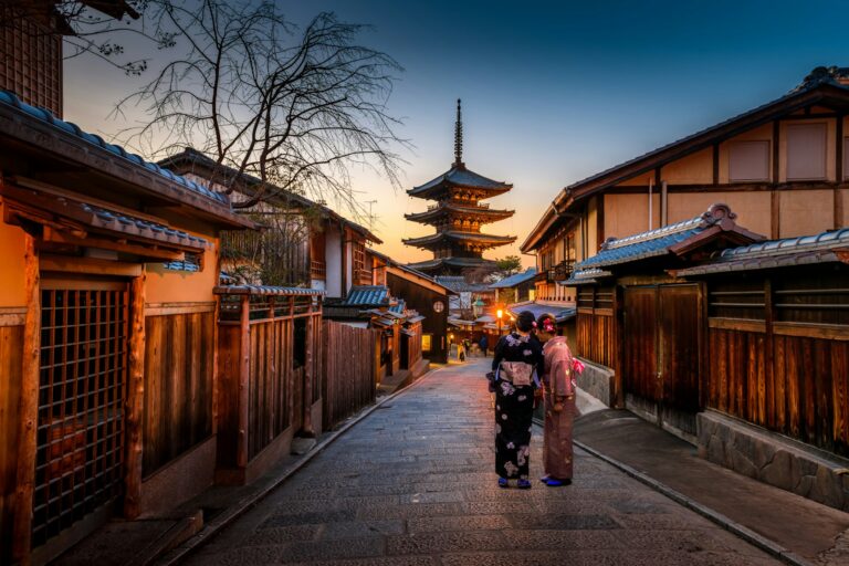 Kimono tra le strade di Kyoto