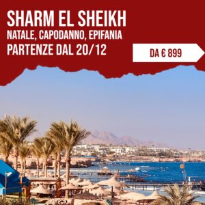 Sharm el Sheikh a Natale, Capodanno ed Epifania, partenze dal 20 dicembre, da 899 euro